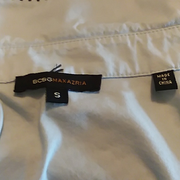 BCBGmaxazria Blue Button-Down shirt Small - Picture 5 of 7